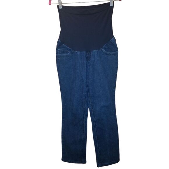 Indigo Blue Maternity Jeans Full Panel Petite Medium - Picture 7 of 7